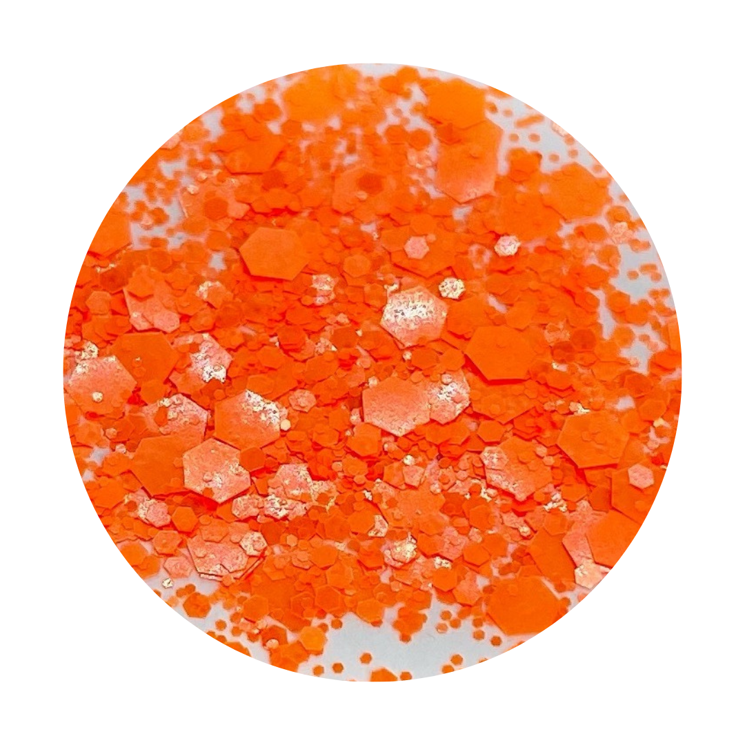 GLITTER: "Chunky Mix - Neon Orange"