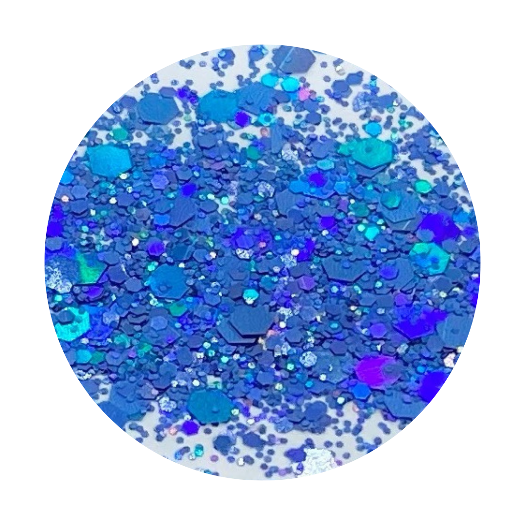 GLITTER: "Chunky Mix - Blue Holo"