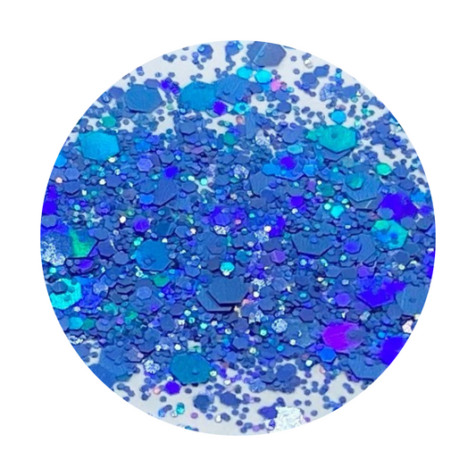 GLITTER: "Chunky Mix - Blue Holo"